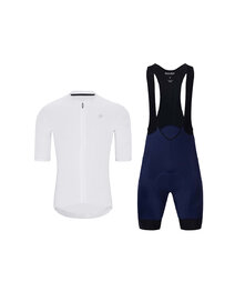 HOLOKOLO Rövid kerékpáros mez rövidnadrággal - AEROLITE - kék/fekete/fehér